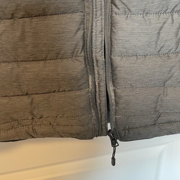 Tangerine Hooded Puffer Vest Women's Size XL Gray Full Zip Ski Snow Gorp Sporty - Picture 5 of 10